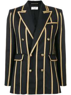 Saint Laurent блейзер с декоративными полосками
