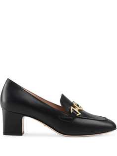 Gucci лоферы Zumi на каблуке