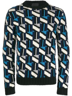 Prada свитер с геометричным узором