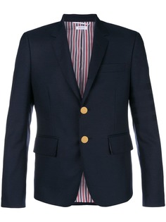 Thom Browne пиджак с 4 полосками на рукаве