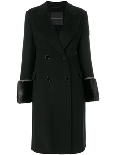 Ermanno Scervino двубортное пальто с меховыми манжетами