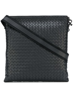 Bottega Veneta nero Intrecciato large messenger bag