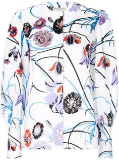 Emilio Pucci блузка с цветочным принтом