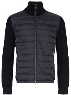 Moncler пуховик с трикотажными рукавами