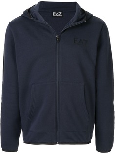 Ea7 Emporio Armani logo band zip-up hoodie