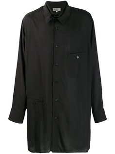 Yohji Yamamoto поплиновая рубашка оверсайз