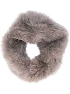 Yves Salomon knitted fox fur snood