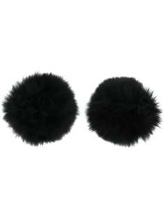 Yves Salomon fox fur wrist band cuffs