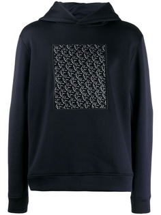 Giorgio Armani logo print hoodie