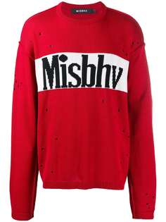 Misbhv distressed effect logo sweater