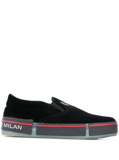 Marcelo Burlon County Of Milan logo print slip-on sneakers