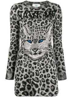 Alberta Ferretti knitted leopard print dress