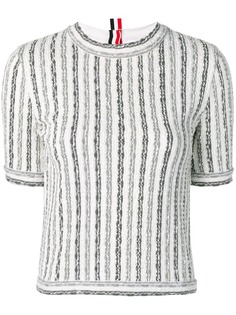 Thom Browne вязаная футболка в полоску