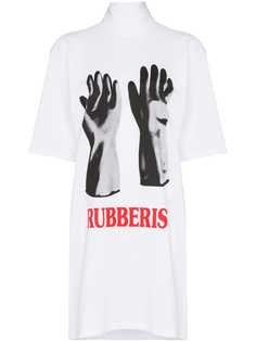 Christopher Kane oversized rubberist glove print cotton T-shirt