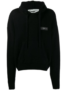 Off-White knitted logo hoodie