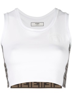 Fendi FF print cropped top