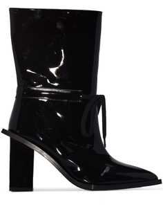 MarquesAlmeida 80 patent leather ankle boots