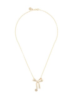 Karen Walker 9kt gold bow pendant necklace
