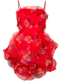 Ermanno Scervino платье мини с оборками и цветочным принтом