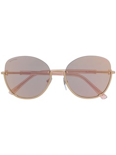 Bulgari rounded semi-rimless sunglasses