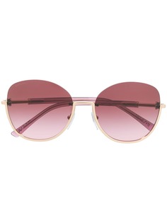 Bulgari rounded semi-rimless sunglasses