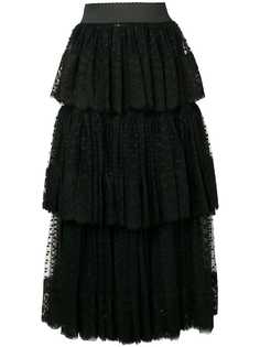 Dolce & Gabbana ярусная юбка из тюля