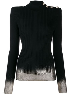 Balmain трикотажный топ с контрастной вставкой