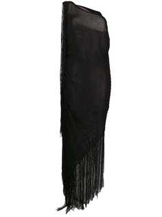 Magda Butrym asymmetric fringed dress