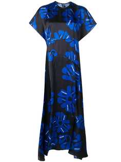 Nina Ricci платье асимметричного кроя с цветочным принтом