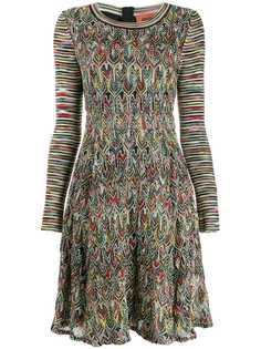 Missoni трикотажное платье с узором