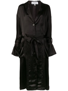 Loewe атласное пальто с поясом