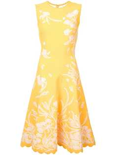 Carolina Herrera платье с цветочной вышивкой
