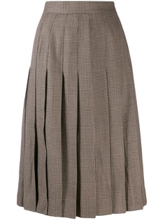 Céline Pre-Owned плиссированная юбка 1970-х годов в клетку Prince of Wales