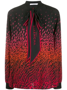 Givenchy блузка с завязками и логотипом