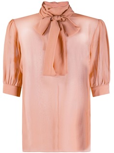 Blumarine блузка с короткими рукавами и бантом
