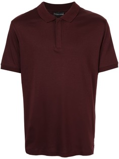 Emporio Armani concealed front polo shirt