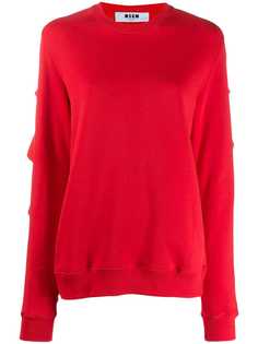 MSGM frill trim sweatshirt