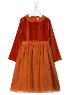Il Gufo gathered layered dress