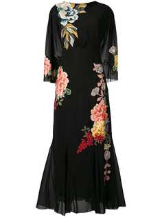 Etro платье с цветочной вышивкой