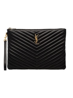 Saint Laurent стеганый клатч