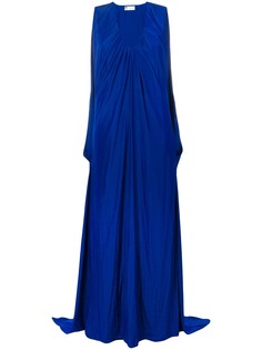 Lanvin драпированное платье макси с V-образным вырезом