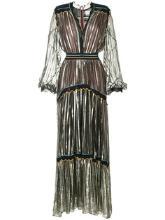 Peter Pilotto striped metallic chiffon gown