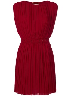 Saint Laurent короткое платье с плиссировкой