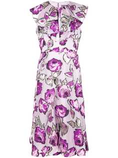 Lela Rose платье с цветочным принтом