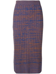 Jil Sander Navy трикотажная юбка-карандаш в рубчик