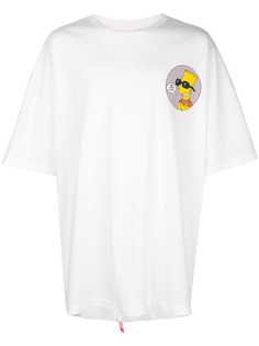 Off-White футболка в стиле оверсайз с принтом Барта Симпсона