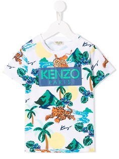 Kenzo Kids футболка с принтом Hawai
