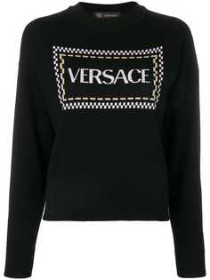 Versace свитер с логотипом вязки интарсия