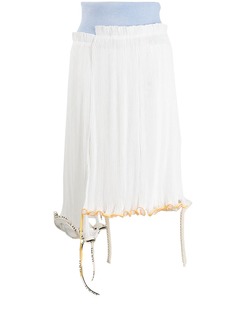 Loewe деконструированная юбка миди с плиссировкой