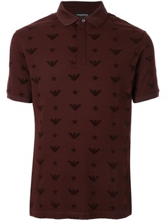 Emporio Armani all-over logo polo shirt